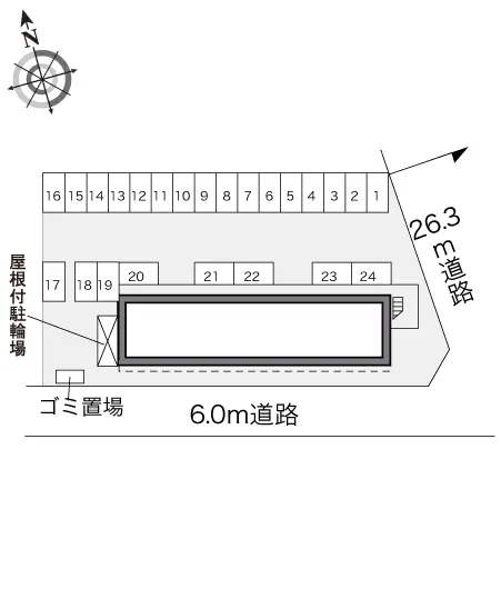 ★手数料０円★小山市城東７丁目　月極駐車場（LP）